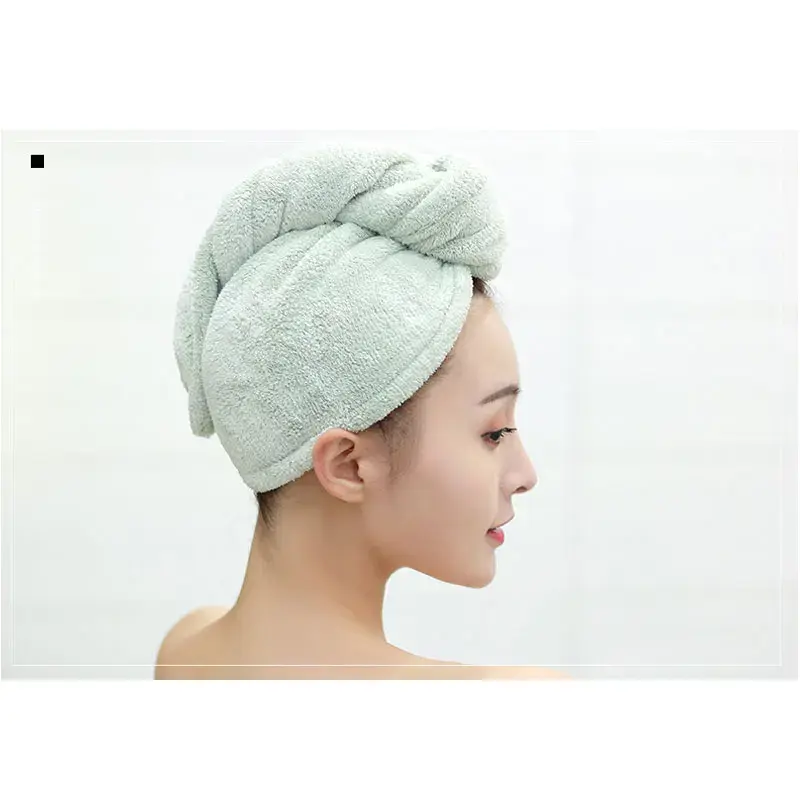 Microfiber Dry Hair Towel Cap Shower Cap Strong Water Absorbent Triangle Hat Girl Washing Hair Quick-drying Wiping Hair Towel