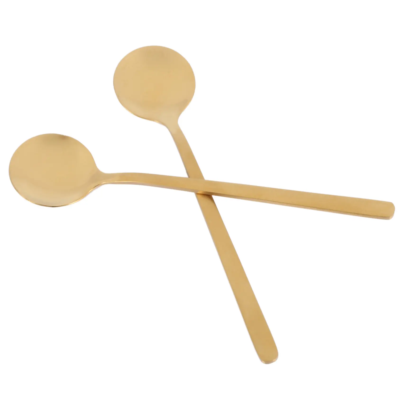 HGHO 60Pcs Round Shape Coffee Spoon Stainless Steel Mini Teaspoons Sugar Dessert Spoon Ice Cream Soup Spoon Accessories(Gold)