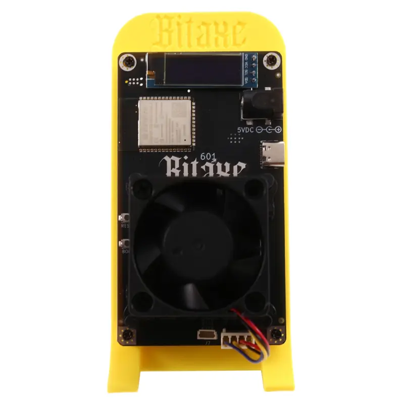 HGHO Efficient Bitaxe Gamma 601 BTC Mining Solo 1.2TH/S BM1370 Asic, 18-22W, AU Plug From Antminer S21 Pro, Ideal For Bitcoin Mi