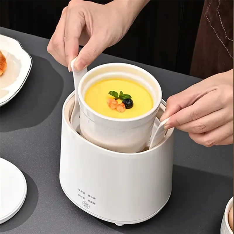 HGHO Mini Egg Cooker, 400Ml Automatic Egg Steamer, Small Household Multifunctional Breakfast Machine UK Plug