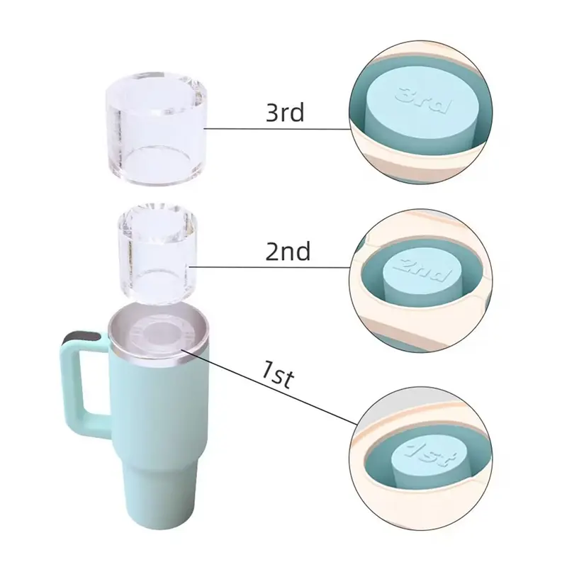 HGHO 3PCS 3 Grid Ice Grid Mold For Stanley Silicone Ice Square DIY Maker Model Quick Demolding Household Kitchen Supplies, Durab