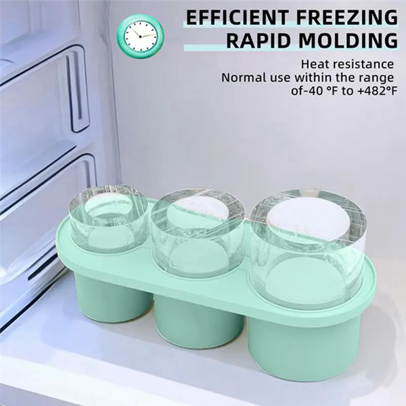 HGHO 3PCS 3 Grid Ice Grid Mold For Stanley Silicone Ice Square DIY Maker Model Quick Demolding Household Kitchen Supplies, Durab