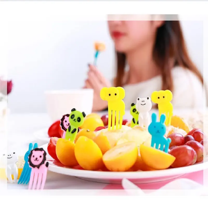 HGHO Animal Food Forks For Kids, Fun Bento Forks For Picky Eater, Cute Fruit Food Toothpicks, Lunch Bento Box Replacement Access