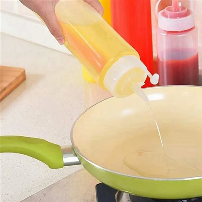 HGHO 36 Pack 8 Oz Squeeze Squirt Condiment Bottles With Twist On Cap Lids For Sauce, Ketchup, BBQ, Dressing, Paint