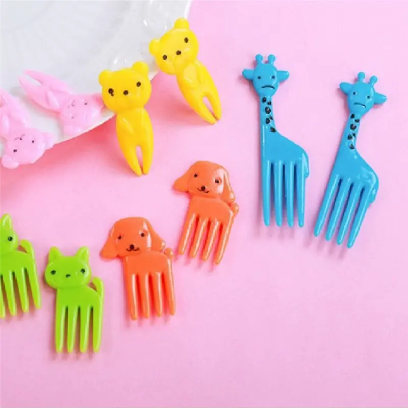 HGHO Animal Food Forks For Kids, Fun Bento Forks For Picky Eater, Cute Fruit Food Toothpicks, Lunch Bento Box Replacement Access