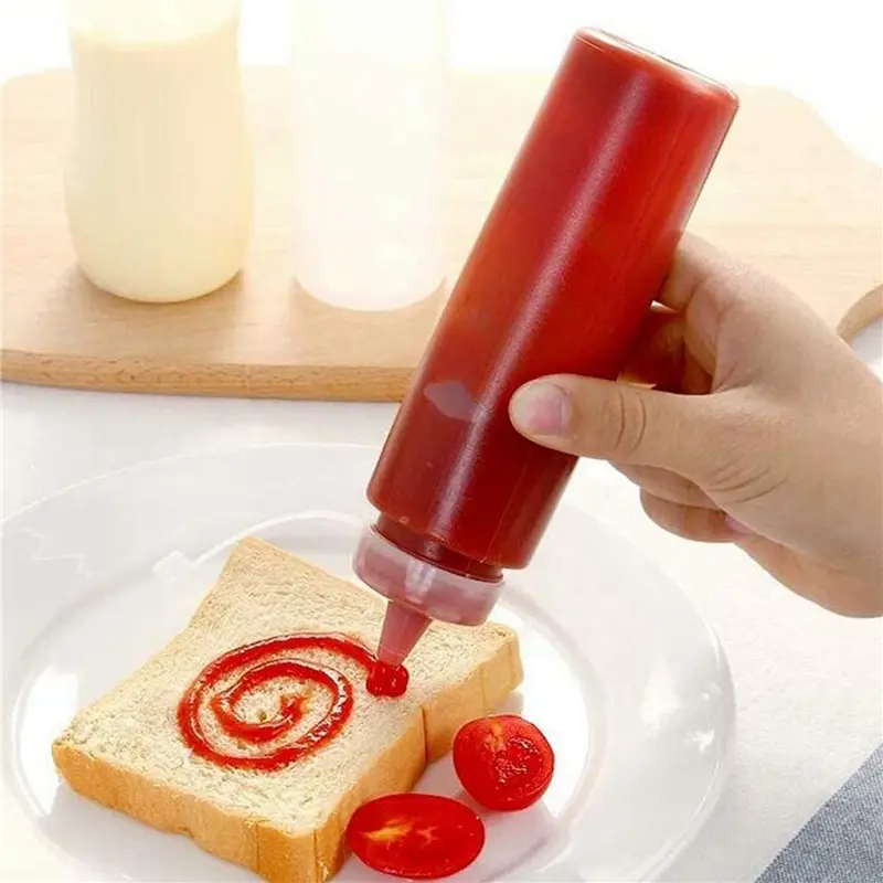 HGHO 36 Pack 8 Oz Squeeze Squirt Condiment Bottles With Twist On Cap Lids For Sauce, Ketchup, BBQ, Dressing, Paint