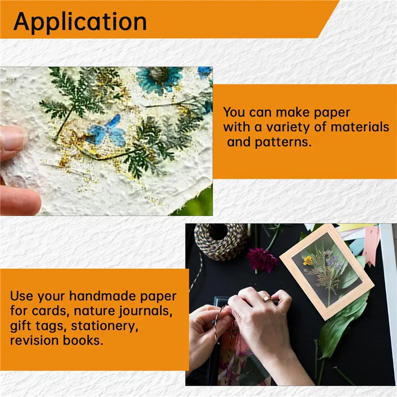 HGHO 3 Pieces Paper Wooden Paper Mold Making Screen Kit 3 Size Frames For DIY Paper Craft 12.7X17.8Cm 19.8X24.8Cm 24.8X33.0Cm