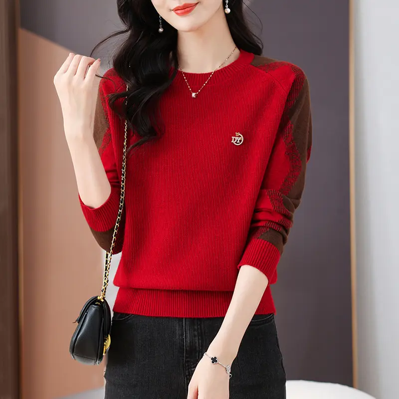 2025 Korean Knitted Sweaters Women Autumn Winter Long Sleeve Pullovers Woman Knitwear Casual Elegant Ladies Sweaters Jumper Top