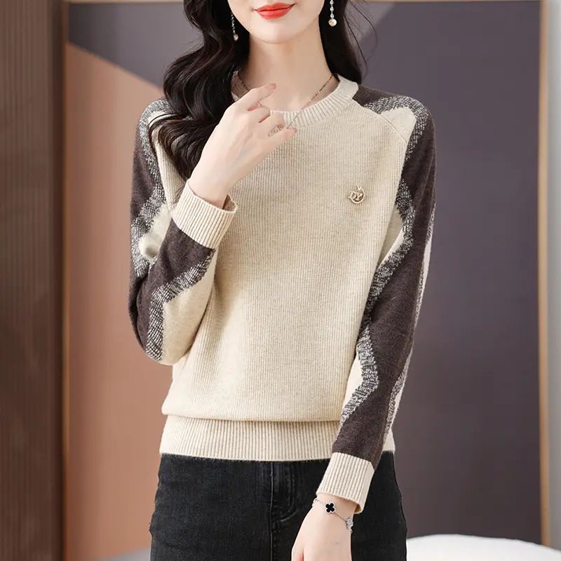 2025 Korean Knitted Sweaters Women Autumn Winter Long Sleeve Pullovers Woman Knitwear Casual Elegant Ladies Sweaters Jumper Top