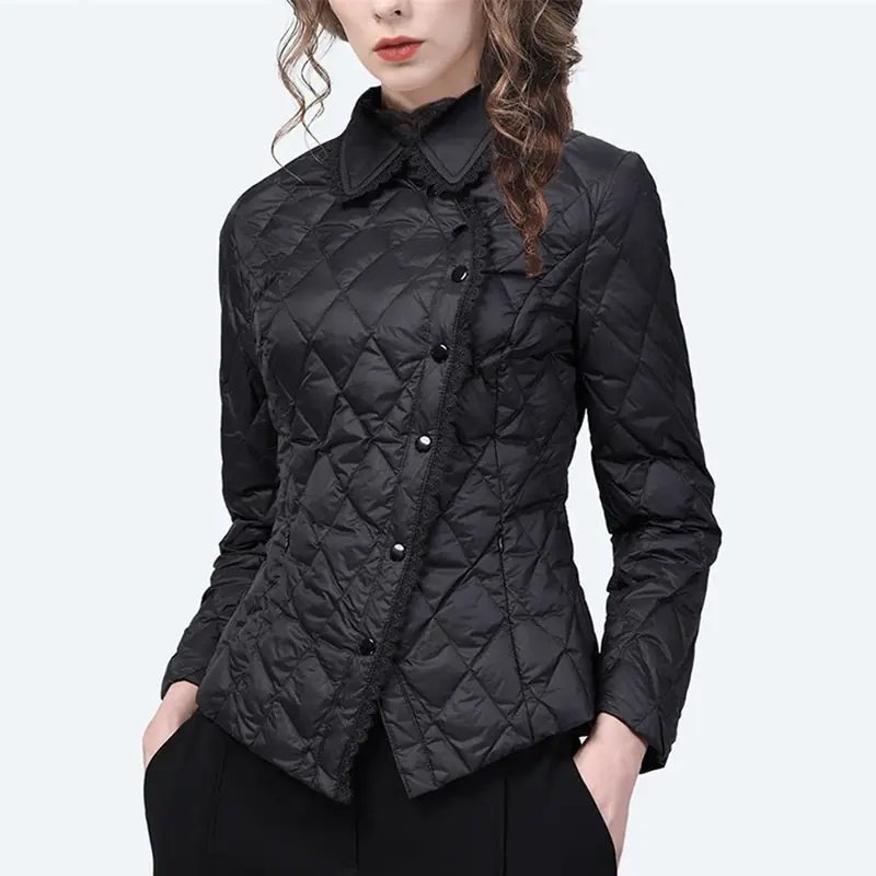 2025 New  Korean Winter Women's Parkas Coat Elegant Warm Down Cotton Jacket Female Hooded Loose Outwear Overcoat