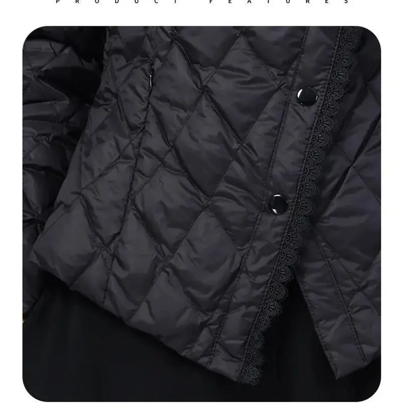 2025 New  Korean Winter Women's Parkas Coat Elegant Warm Down Cotton Jacket Female Hooded Loose Outwear Overcoat