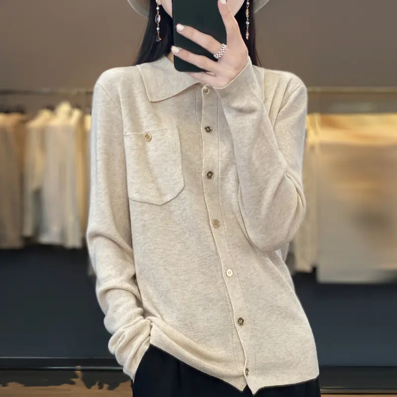 2025 New Fashion Autumn Women Cardigan Sweater Long Sleeve All-Match Casual Loose Sweater Jacket Knitwear Outwear  Top