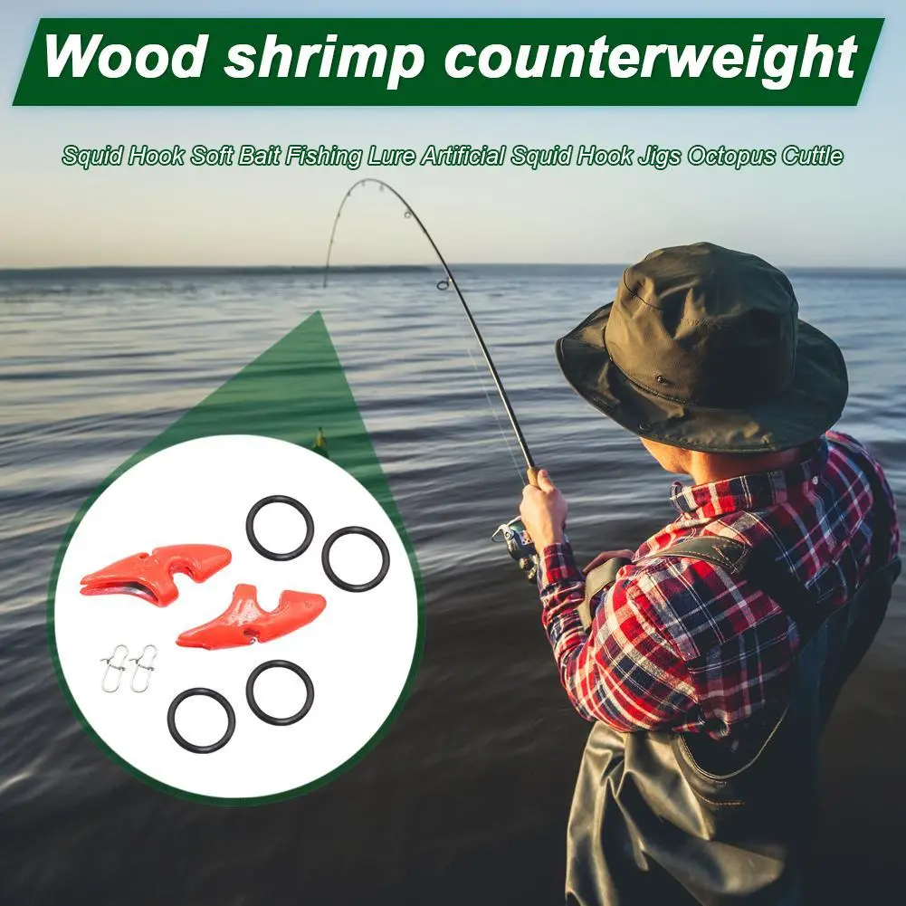 2pcs Squid Jig Tip Run Weight Chin Sinker for Wood Shrimp Prawn Lure Accessories