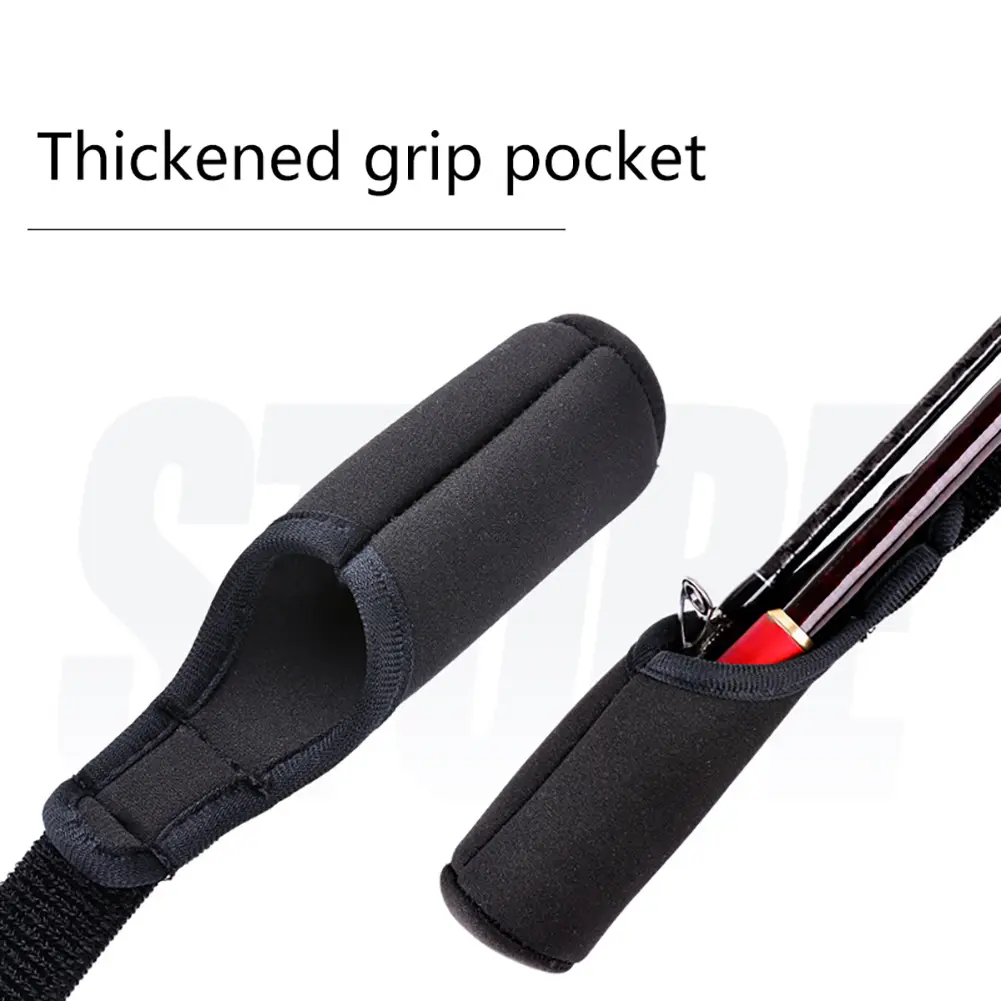 5-1PCS Fishing Rod Socks Srtap Fishing Pole Sleeves Belt Rod Protector Adjustable Rod Cover Protector for Fishing Rod Tube-Case