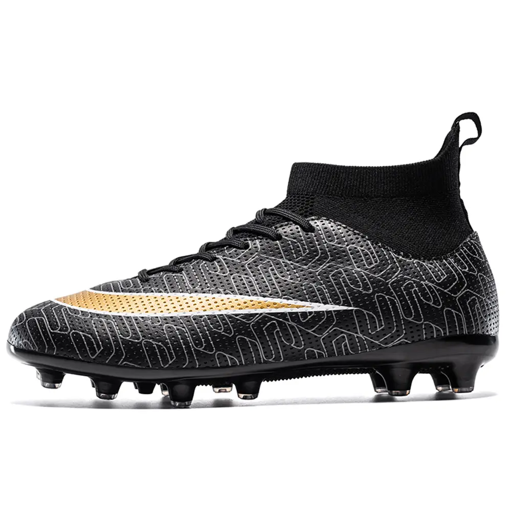 Men's and Women's Soccer Cleats Firm Ground Soccer Shoes Lightweight Football Cleats High-top Rugby Boots