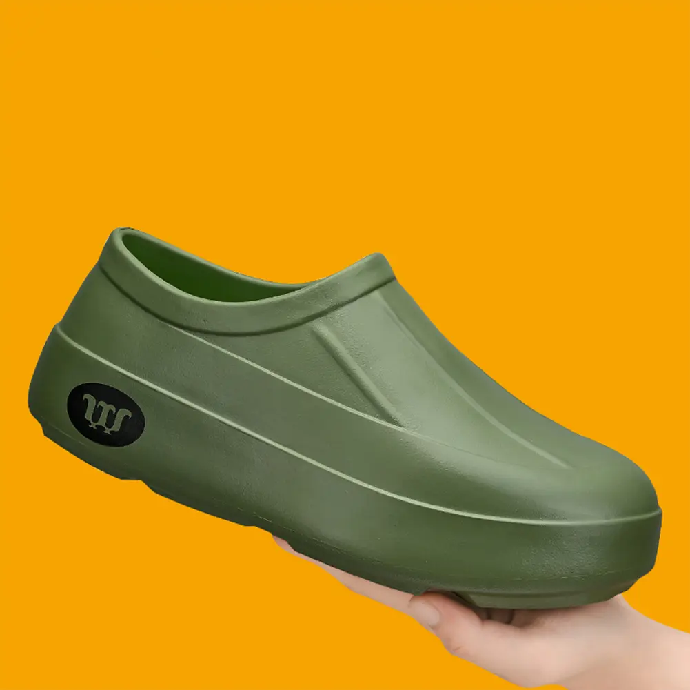 EVA Chef Shoes Outdoor Safety Shoes Waterproof Comfortable Walking Shoes Oil-proof Slip On Nursing Shoes Non Slip for Men