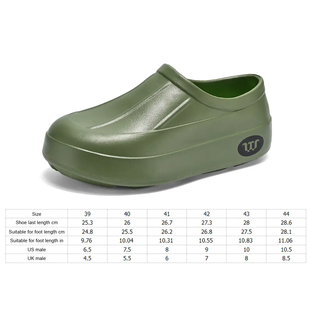 EVA Chef Shoes Outdoor Safety Shoes Waterproof Comfortable Walking Shoes Oil-proof Slip On Nursing Shoes Non Slip for Men