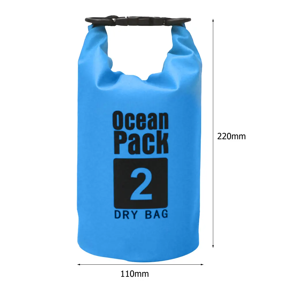 2L Waterproof Dry Bag Pack Sack Outdoor Swimming Bags Drifting PVC Mesh Bags Floating Boating Storage Bag Camping Water Bags