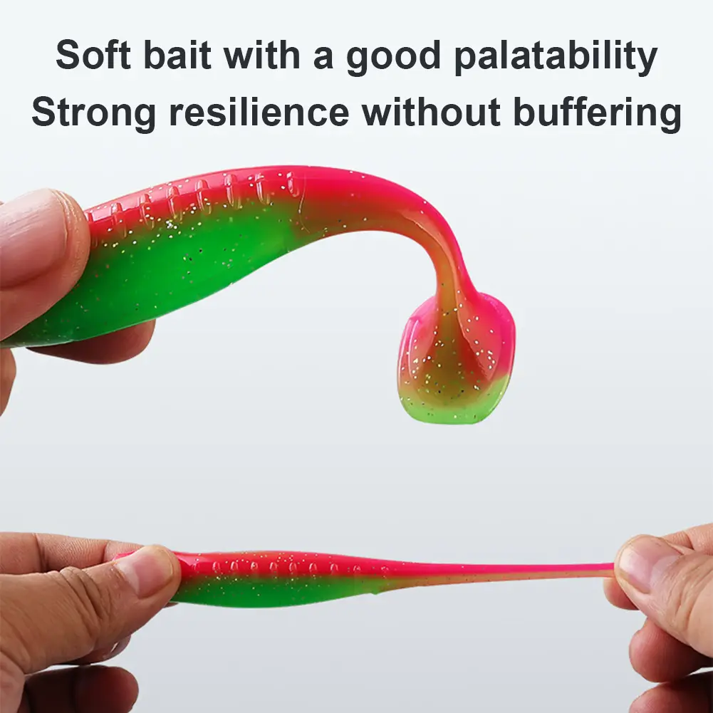 5Pcs Fishing Lures 10cm 9g T Tail Soft Lures Wobblers Artificial Baits Soft Baits for Pike Bass Lure