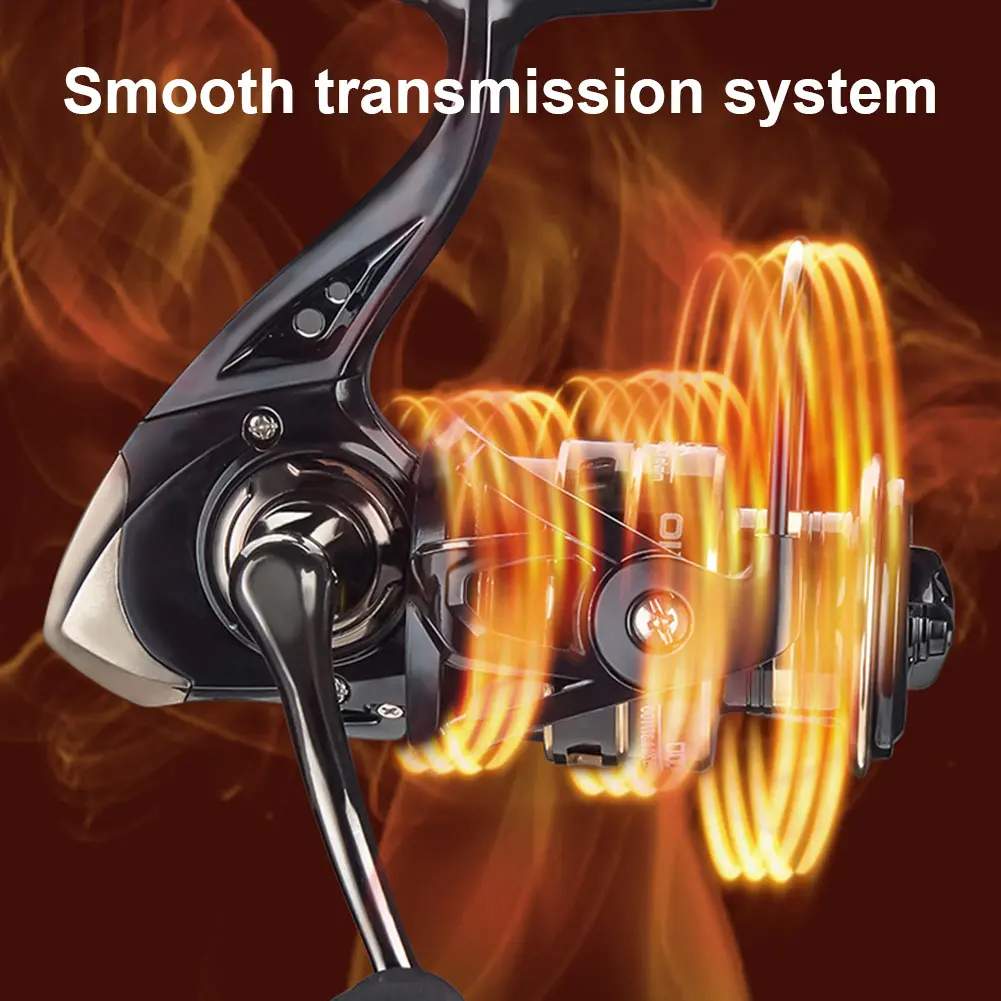 All Metal Spinning Reel 10KG Max Drag Fishing Reel 5.2/1 Gear Ratio All Purpose Fishing Spinning Reel for Freshwater Saltwater