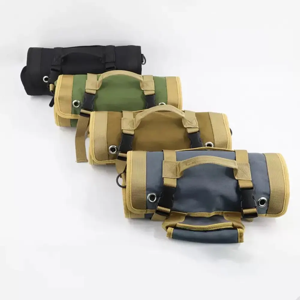 Roll Up Tool Bag Portable Tool Roll Bag Multi Pockets Oxford Cloth Tool Pouch Multi-Function for Mechanic Electrician Hobbyist