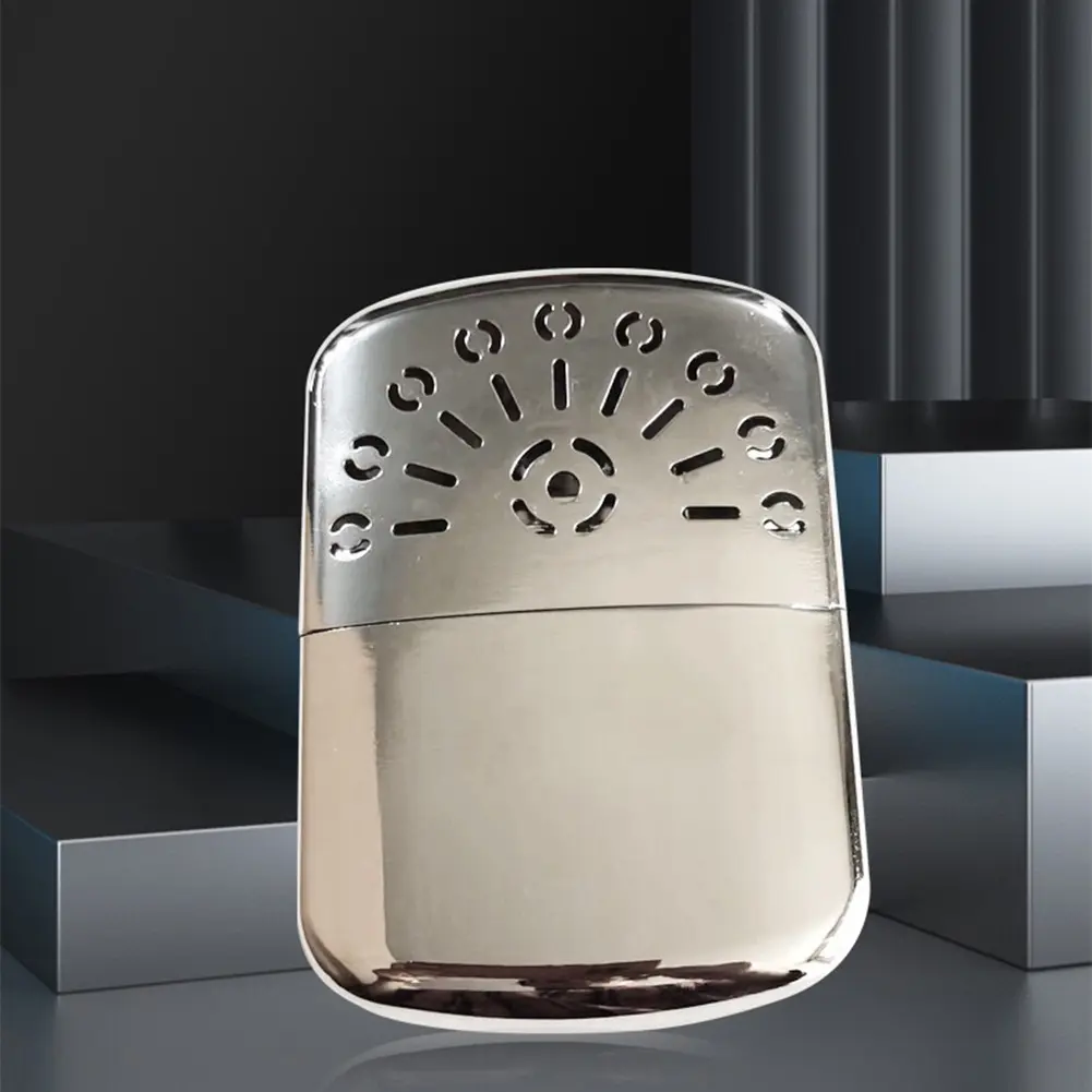 Zinc Alloy Portable Fuel Hand Warmer Reusable Fuel Heater Small Handy Warmer Heater for Outdoor Sports Camping Hiking