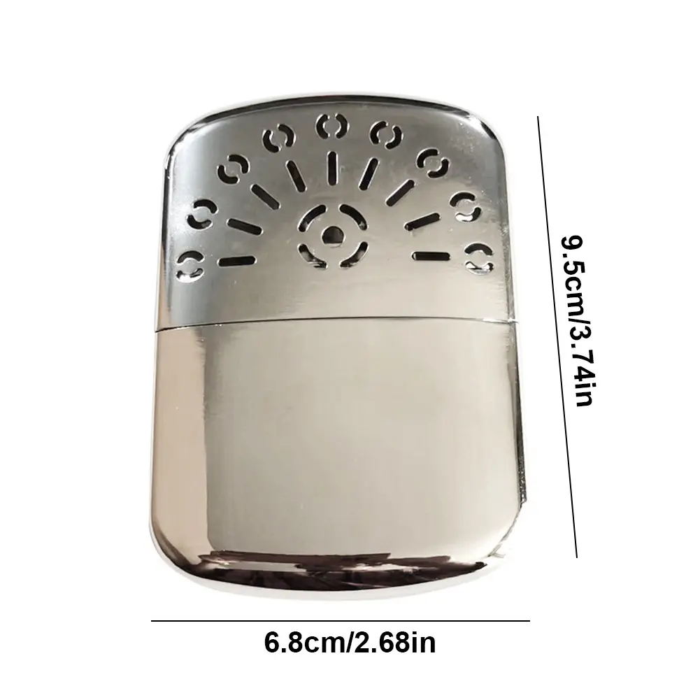 Zinc Alloy Portable Fuel Hand Warmer Reusable Fuel Heater Small Handy Warmer Heater for Outdoor Sports Camping Hiking
