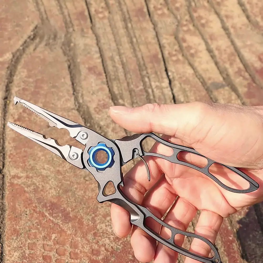 Angling Fishing Pliers Aluminum Alloy Fishing Braid Line Cutter Portable Fishing Pliers Scissors Fishing Tackle Accessories