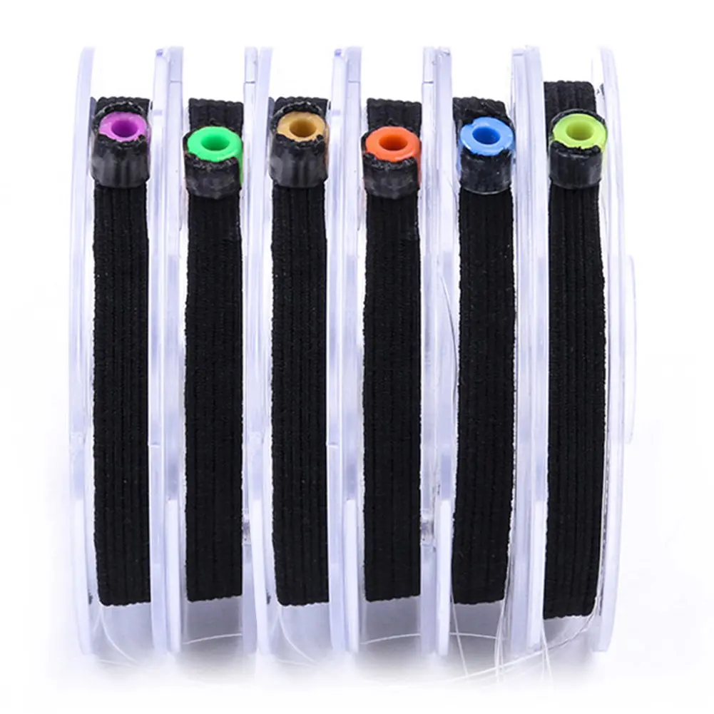 6pcs Fishing Tippet Spool Ring Elastic Fishing Wire Loop Leader Leading Rope Replacement Tackle Tool Fishing Accessories