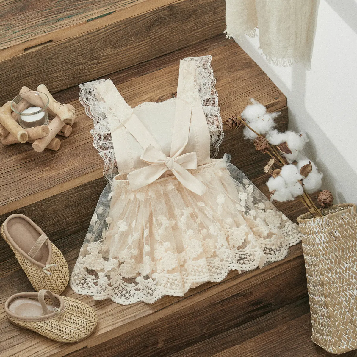 ma&baby 0-24M Baby Girl Romper Newborn Infant Toddler Lace Jumpsuit Princess Tulle Ruffle Playsuit Sunsuit Birthday Outfits