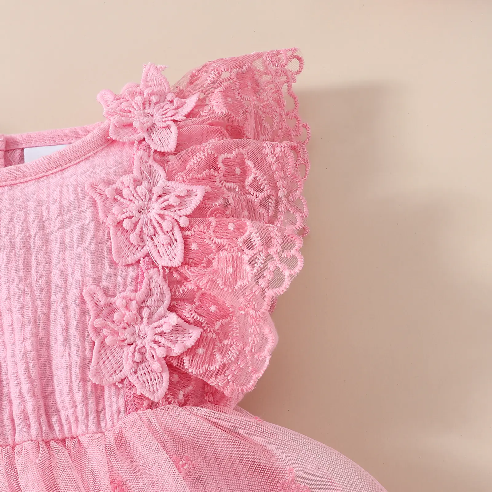 ma&baby 0-18M Baby Girl Romper Newborn Infant Toddler Tulle Floral Lace Jumpsuit Headband  Princess Summer Outfits