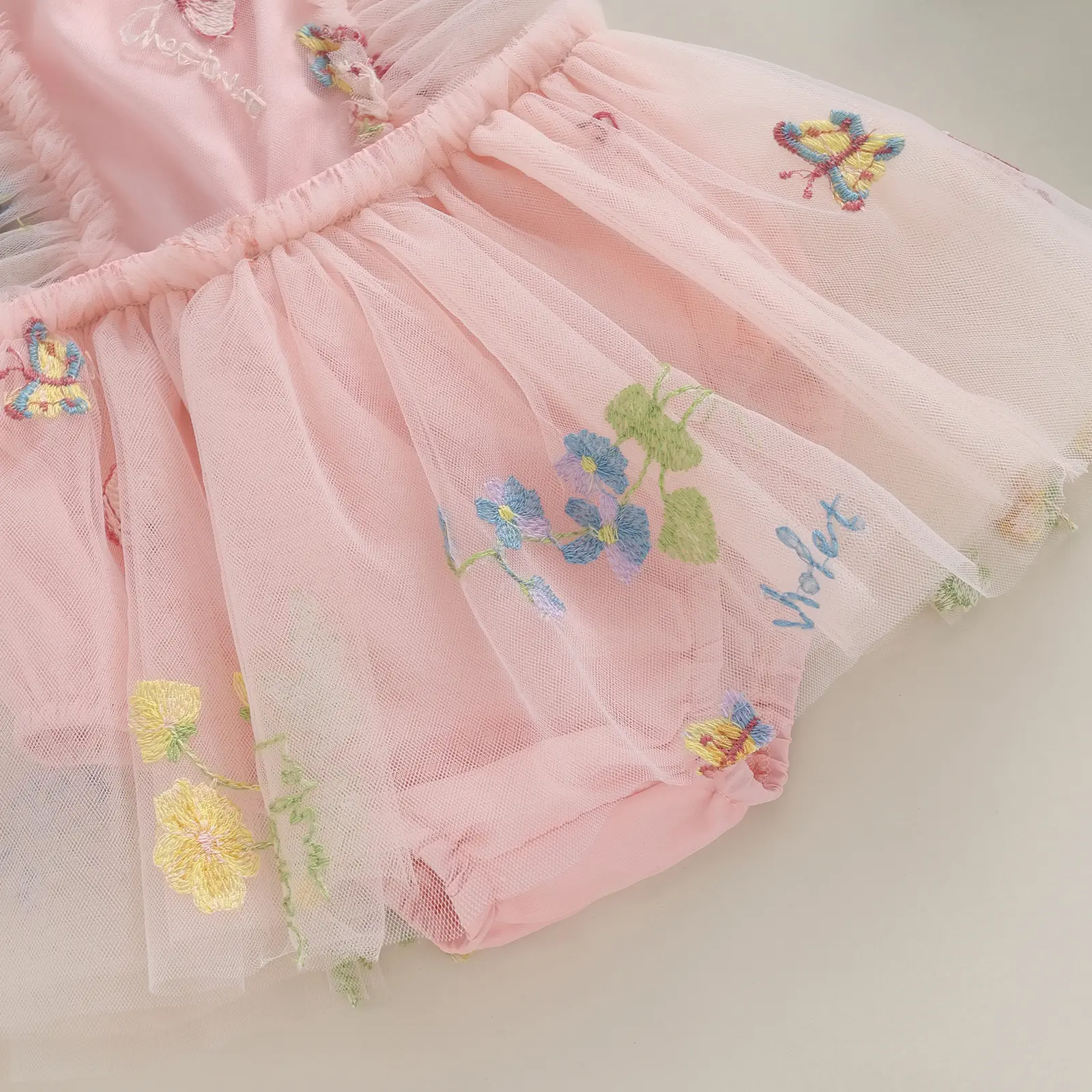 ma&baby 0-18M Baby Girl Romper Newborn Infant Toddler Jumpsuit Summer Outfits  Floral Embroidery Tulle Sunsuit  Headband