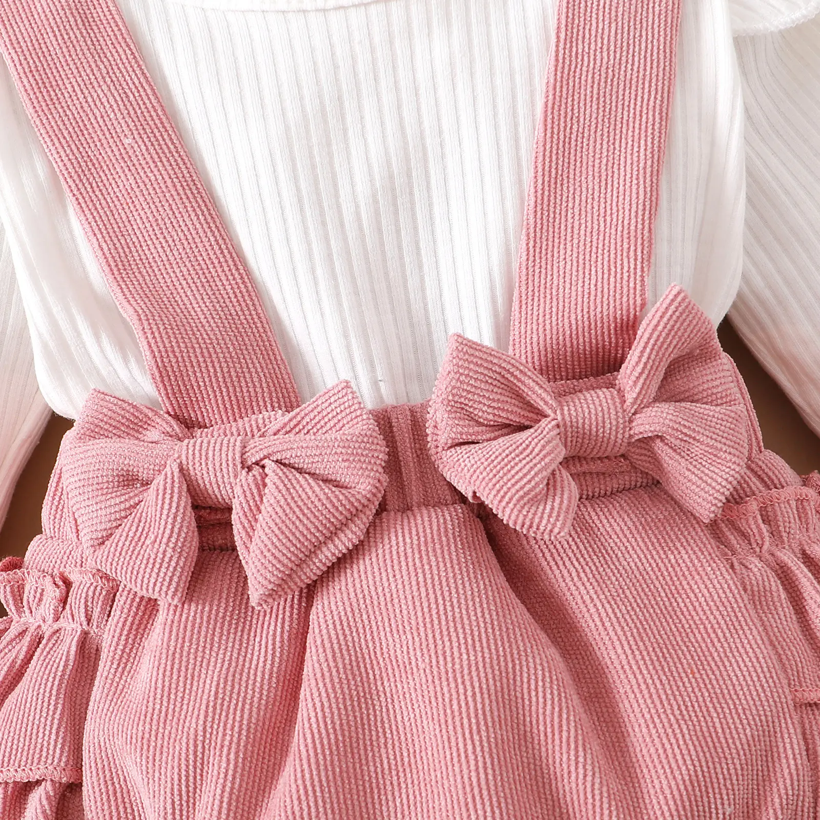 ma&baby 0-18M Baby Girls Romper Toddler Newborn Infant Fall Spring Jumpsuit Knit Long Sleeve Romper Bow Headband Outfits