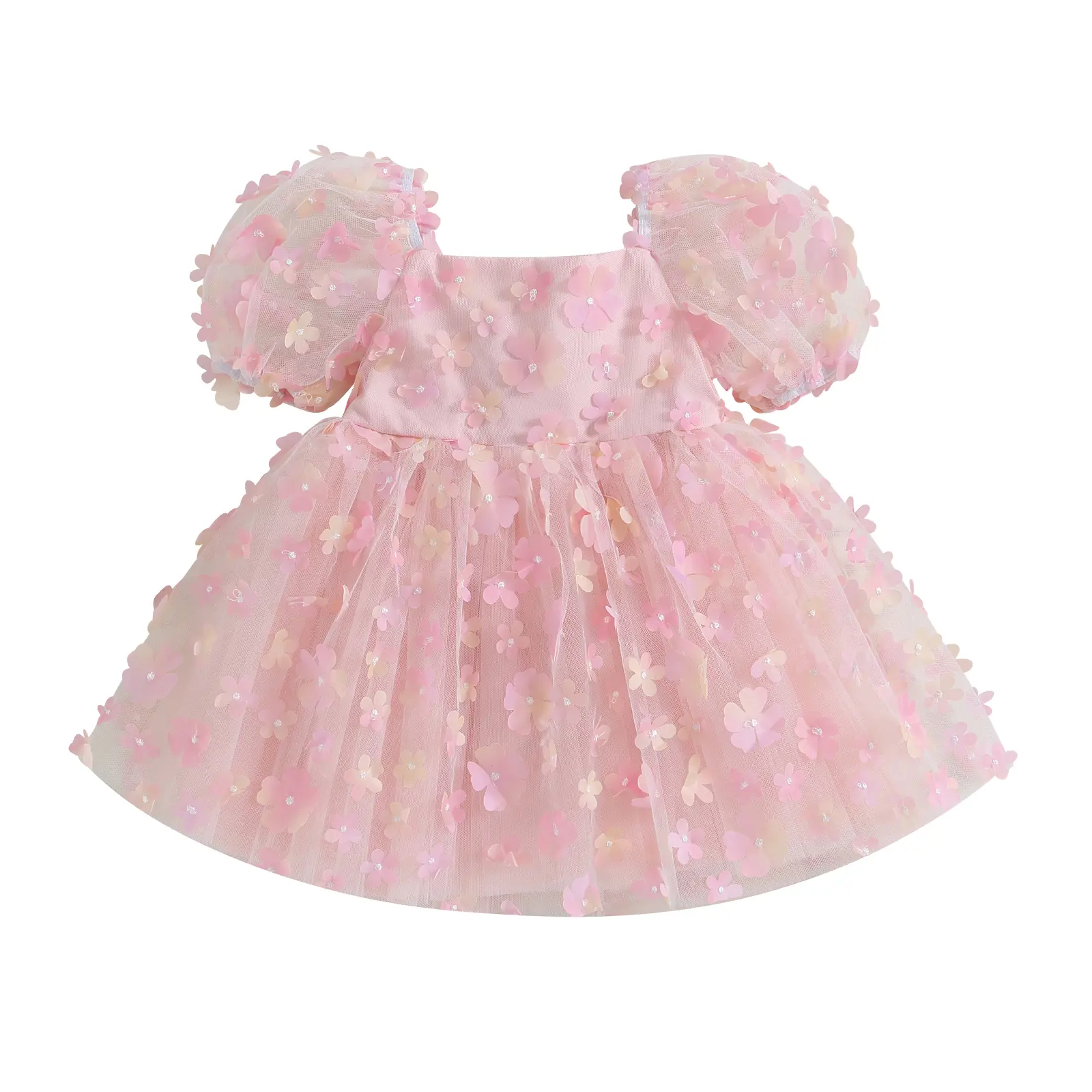 ma&baby 1-6Y Kid Baby Girls Dress Toddler Children Floral Tulle Tutu Party Wedding Birthday Dresses For Girls Summer Clothing