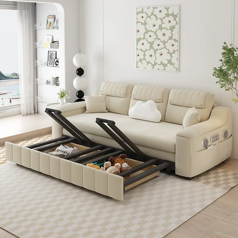 Dual Use Sleep Sofas Bed Recliner Designer Nordic Floor Folding Sofa Lazy 3 Seater Divano Letto Pieghevole Living Room Furniture