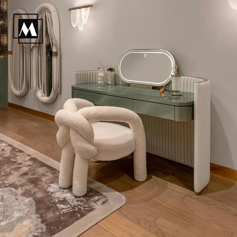 Luxury Vanity Makeup Dresser Mirror Set Women Modern Princess Dressers Bedroom Organizer Coiffeuse Chambre Home Furniture