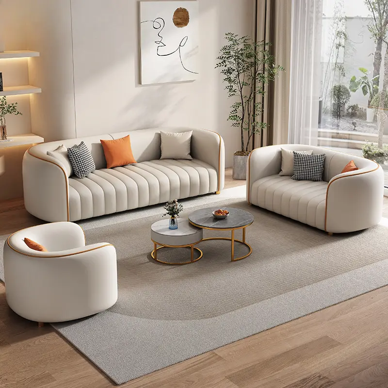 Modern Designer Luxury Sofa 3 Seater Nordic Floor Loveseat Sofa Living Room Divani Soggiorno Nuovi Arrivati Apartment Furniture
