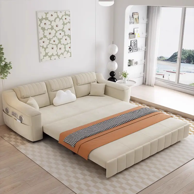Dual Use Sleep Sofas Bed Recliner Designer Nordic Floor Folding Sofa Lazy 3 Seater Divano Letto Pieghevole Living Room Furniture