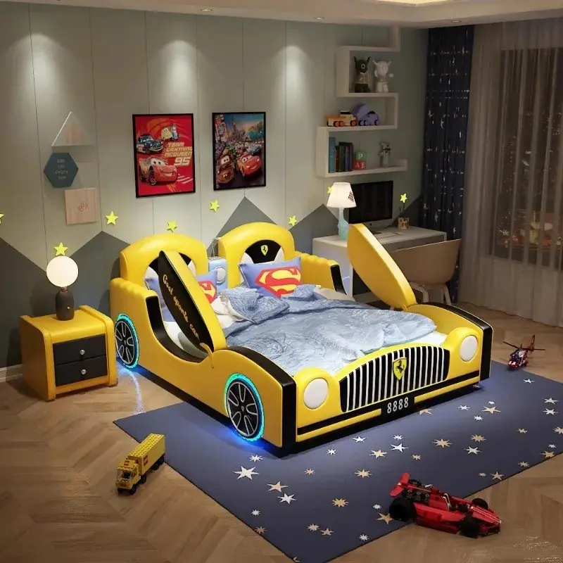 Luxury Toddler Boys Children Bed Modern Wood Design Multifunctional Loft Children Beds Frames Baby Camas De Dormitorio Furniture