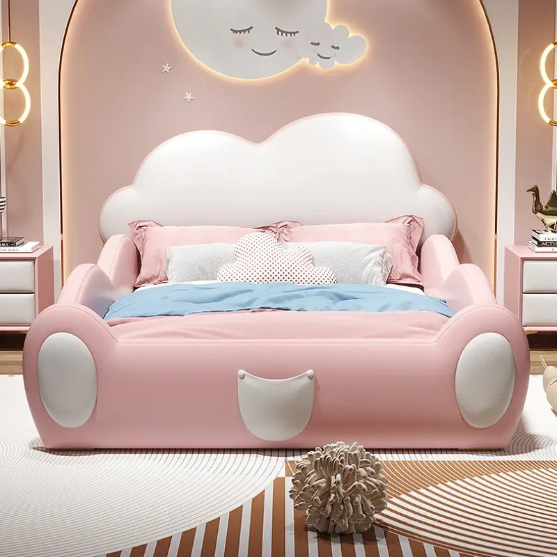 Princess Soft Modern Children Beds Mattress Set Loft Luxury Baby Children Beds Boys Girls Cama Doble Bed Room Furnitures
