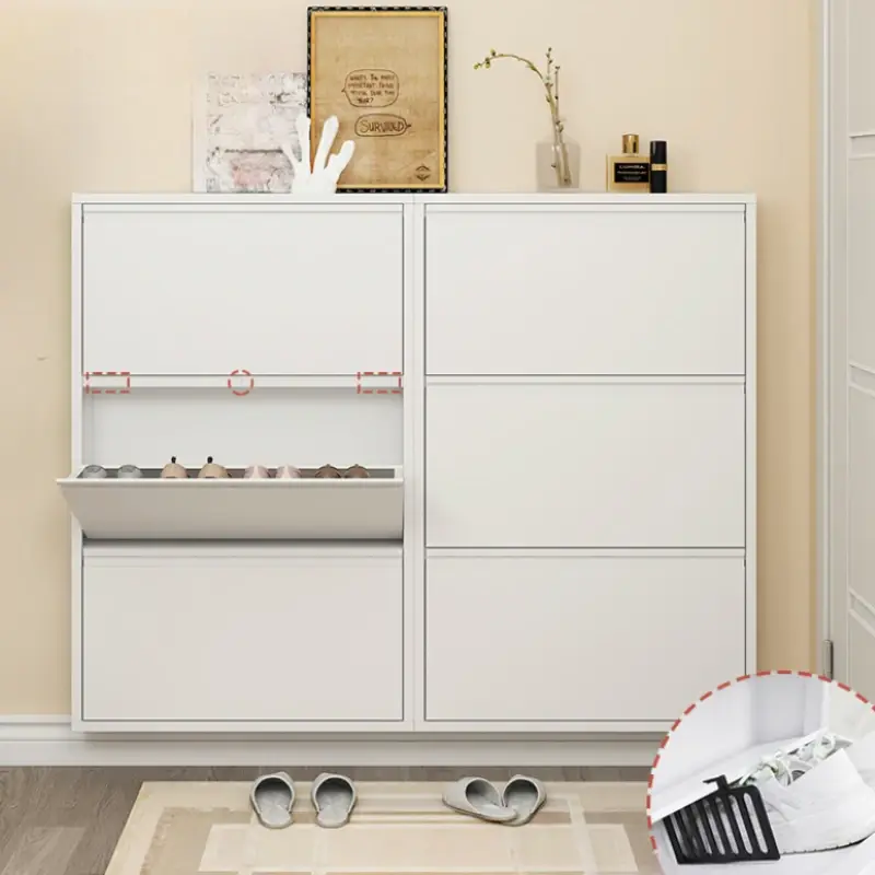 Large Design White Shoe Cabinet Strong Beutiful Hotel Living Room Shoe Rack Organizer Luxury Schoenen Kast Home Furniture