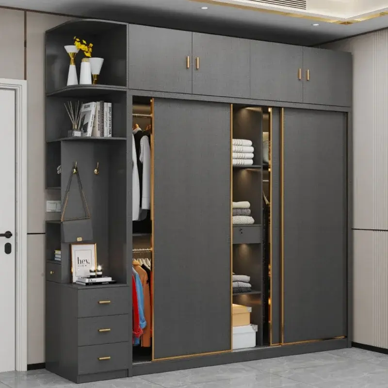 Modern Design Organizer Wardrobes Side Cabinets Luxury Home Shelf Wardrobe Bedroom Clothes Armario Ropero Dormitorio Furniture