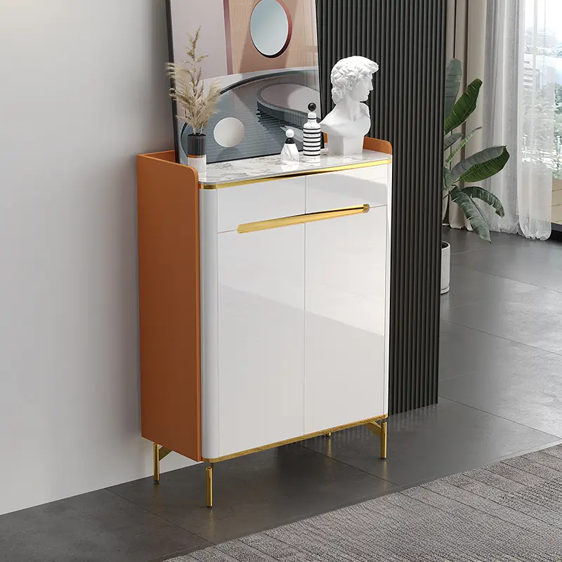Beutiful Waterproof Shoe Cabinet White Design Luxury Space Saving Shoe Rack Organizer Storage Armoire Chaussures Home Furniture