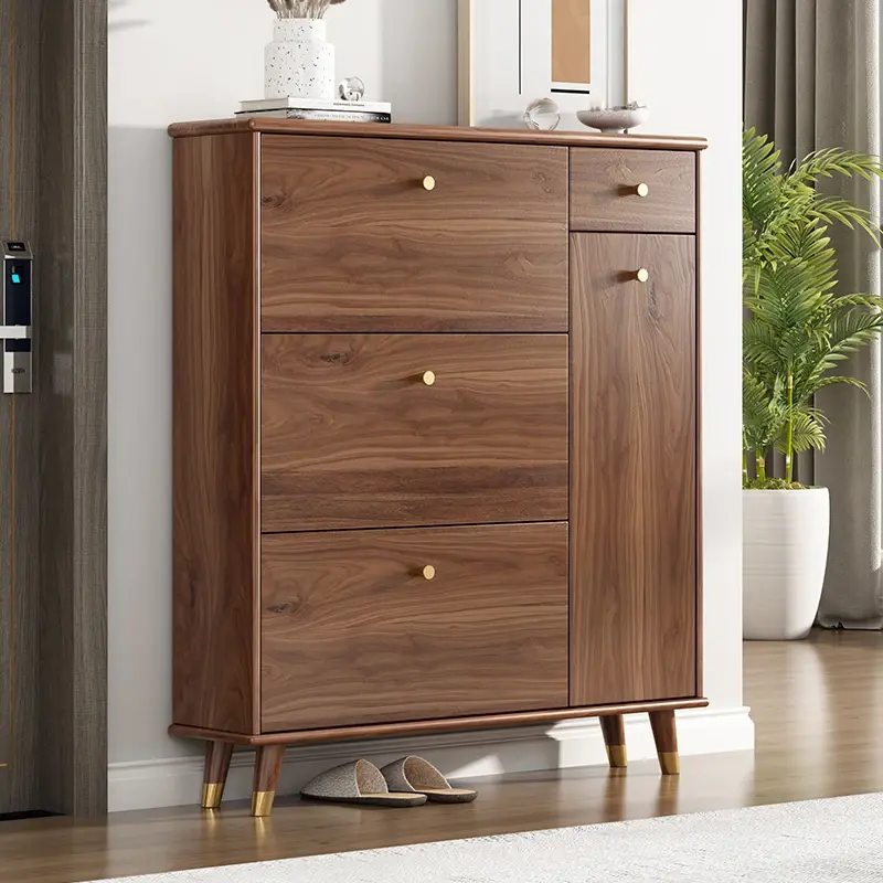 Design Wood Shoe Cabinet Strong Vertical Beutiful Living Room Shoe Rack Organizer Space Saving Schoenen Kast Home Furniture