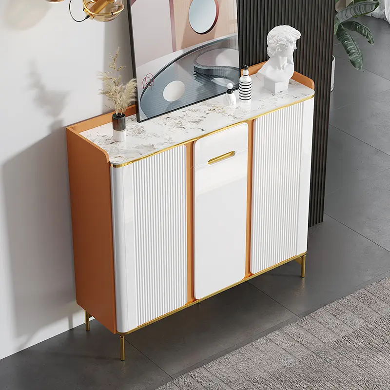 Beutiful Waterproof Shoe Cabinet White Design Luxury Space Saving Shoe Rack Organizer Storage Armoire Chaussures Home Furniture