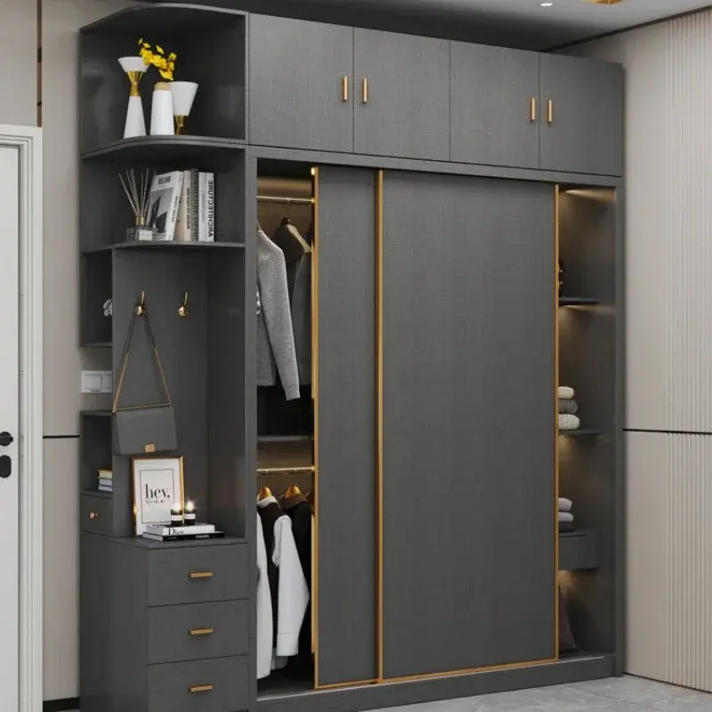 Modern Design Organizer Wardrobes Side Cabinets Luxury Home Shelf Wardrobe Bedroom Clothes Armario Ropero Dormitorio Furniture