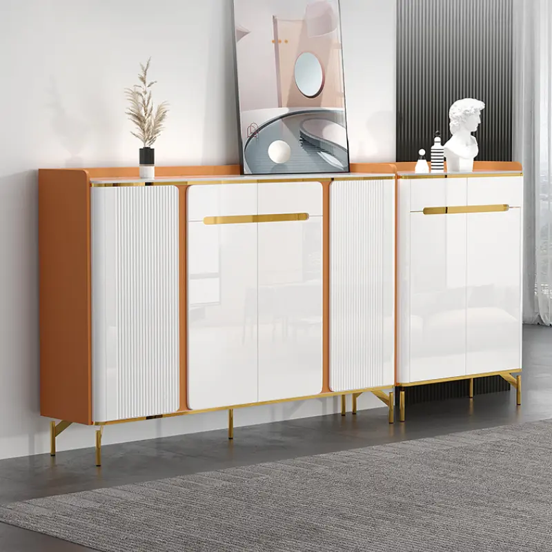 Beutiful Waterproof Shoe Cabinet White Design Luxury Space Saving Shoe Rack Organizer Storage Armoire Chaussures Home Furniture