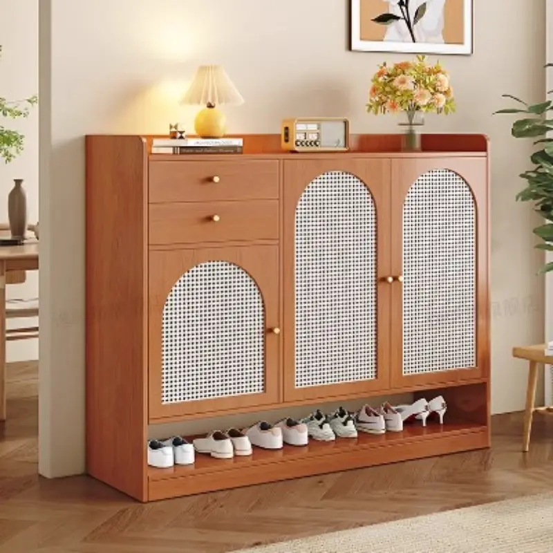 Beutiful Strong Shoe Cabinet White Wood Design Balcony Storage Shoe Rack Space Saving Luxury Armoire Chaussures Home Furniture