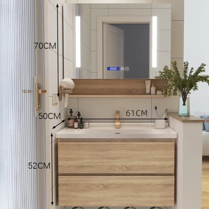 Storage Organizer Bathroom Vanity Cabinet Sink White Space Saving Bathroom Shelf Display Mirror Meuble Salle De Bain Furniture