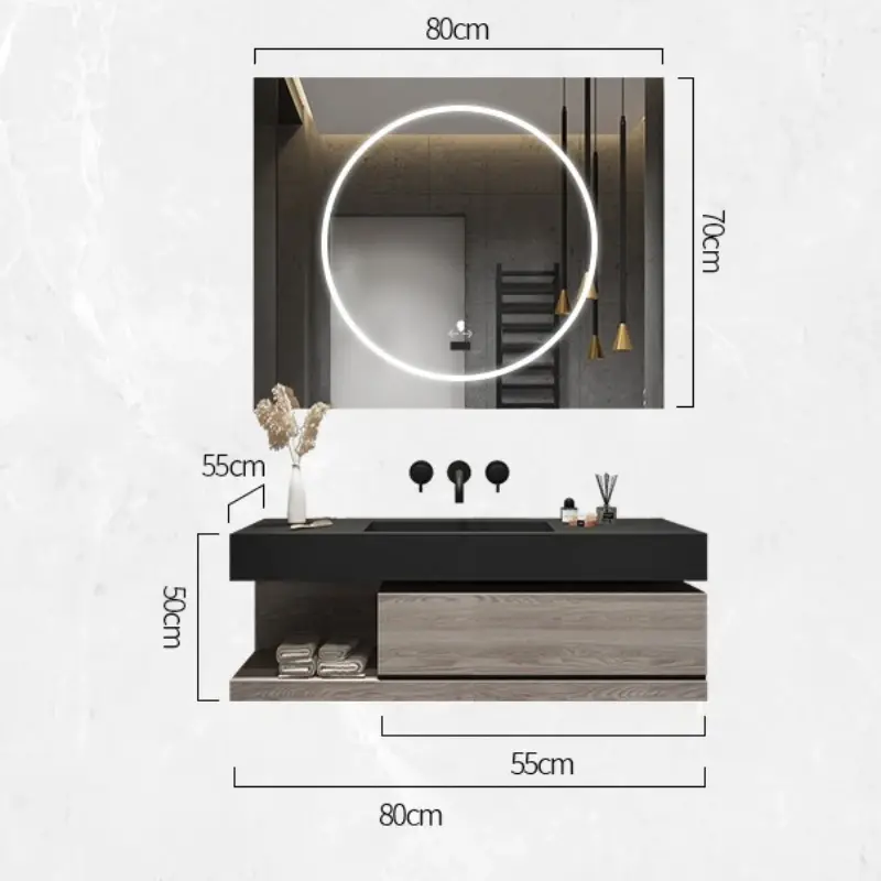 Mirror Storage Bathroom Cabinet Organizer Modern Tall Drawers Cabinet Display Vanity Armoire Salle De Bain Home Furniture